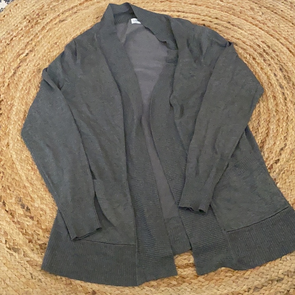 LALABEE Women's Open Front Pockets, Long Sleeve  Cardigan NWOT 1 Gray. 1 Tan